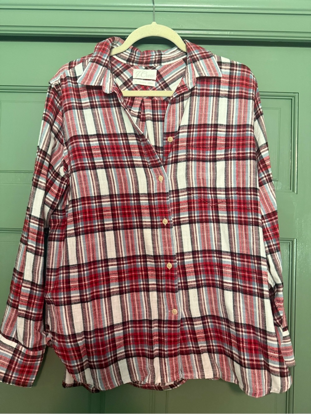 Classic J.Crew Red and Blue Plaid Shirt